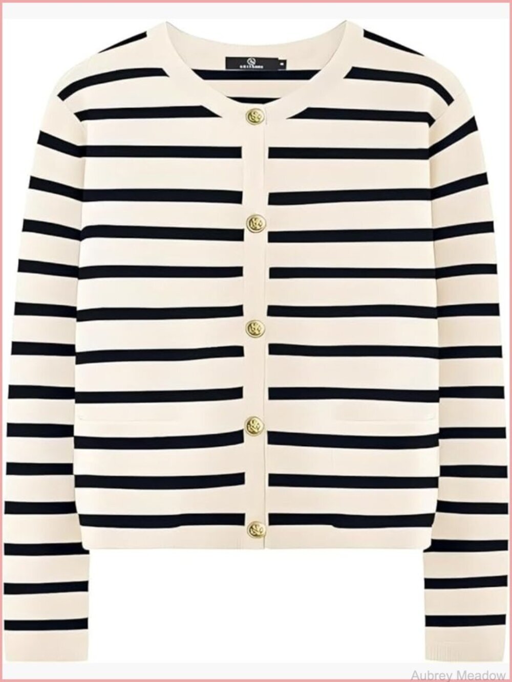 Open Front Cardigan Long Sleeve Knit Striped Sweater Women Casual Fall